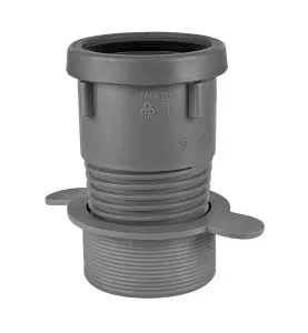 GUMMINIPPEL 2½" X 75MM NORMALRÖRSMUFF 2½" TILL PVC/PP EXPANDERANDE NIPPEL X MUFF SVART/GRÅ FALUPLAST