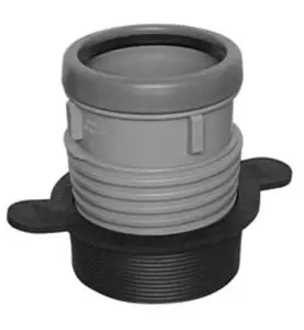 GUMMINIPPEL 3" X 75 MM NORMALRÖRSMUFF 3" TILL PVC/PP EXPANDERANDE NIPPEL X MUFF SVART/GRÅ FALUPLAST