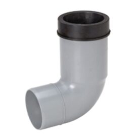 WC-BÖJ 110 MM X 88,5° SLÄTÄNDA, LÅNG, MANSCHETT GRÅ/SVART HTP UPONOR