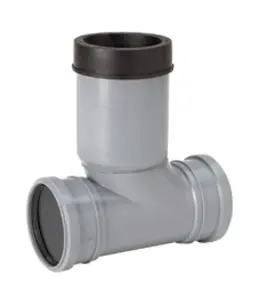 WC-GRENRÖR 110 MM X 88,5° 2MUFF X WC-ANSLUTNING GRÅ HTP UPONOR