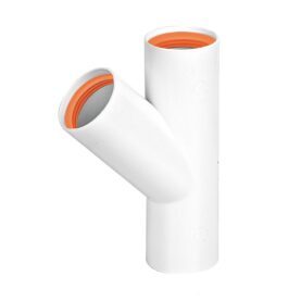 GRENRÖR 32 MM X 45° 3MUFF VIT FALUPLAST