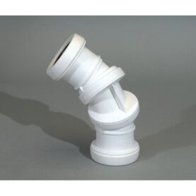 BÖJ JOTIFLEX 40MM X 0°- 90° FÖR INOMHUSAVLOPP 2MUFF, FLEXIBEL VIT