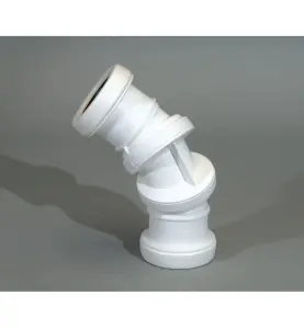 BÖJ JOTIFLEX 40MM X 0°- 90° FÖR INOMHUSAVLOPP 2MUFF, FLEXIBEL VIT