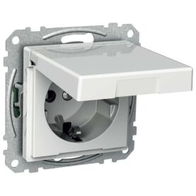 VÄGGUTTAG EXXACT 1-VÄGS MED JORD MED LOCK VIT