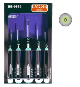 SKRUVMEJSELSATS ERGO TORX T10-T30 BAHCO
