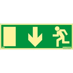 UTRYMNINGSVÄG PIL NED 297X105