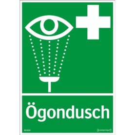 SKYLT ÖGONDUSCH 210X297 MM