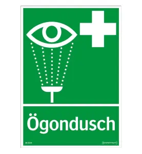 SKYLT ÖGONDUSCH 210X297 MM