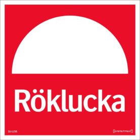 BRANDSKYLT RÖKLUCKA 150X150 MM