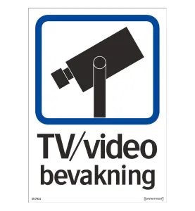 SKYLT TV/VIDEO BEVAKNING 210X297 MM