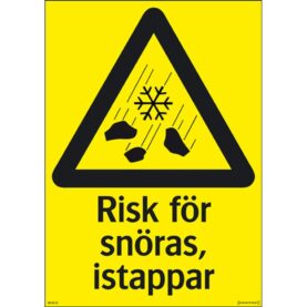 SKYLT RISK FÖR SNÖRAS/IS 210X297 MM