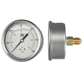 TRYCKMÄTARE MGS10/3D G8 63 MM 0-400 BAR/MPA UTVÄNDIG GÄNGA, BAKÅT, FYLLD