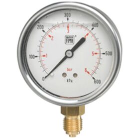 TRYCKMÄTARE MGS10/3A G8 Ø63 MM HUS -1/0BAR/KPA NEDÅT, FYLLD, UTVÄNDIG GÄNGA