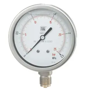 TRYCKMÄTARE MGS18/2A G10 100 MM 0-6 BAR/KPA UTVÄNDIG GÄNGA, NEDÅT
