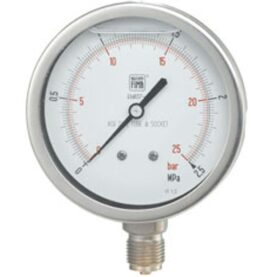 TRYCKMÄTARE MGS18/3A G10 100 MM 0-25 BAR/MPA UTVÄNDIG GÄNGA, NEDÅT, FYLLD