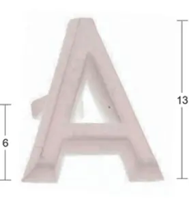 BOKSTAV A 13MM HÖG