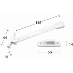 VÄDRINGSBESLAG FÖNSTERHÅLLARE 1224-1 VIT UTÅTGÅENDE
