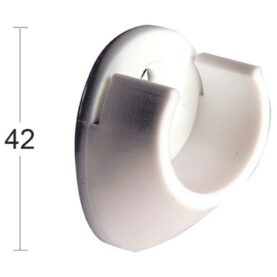 RÖRHÅLLARE PLAST VIT 25MM 2-PACK HABO