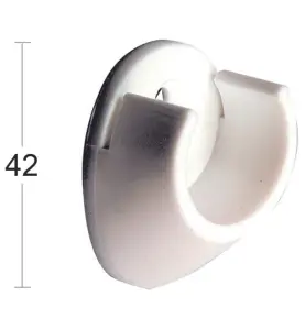 RÖRHÅLLARE PLAST VIT 25MM 2-PACK HABO