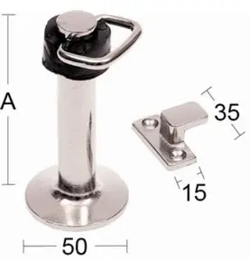 DÖRRHÅLLARE 393 70 MM  MATTFÖRNICKLAD HABO
