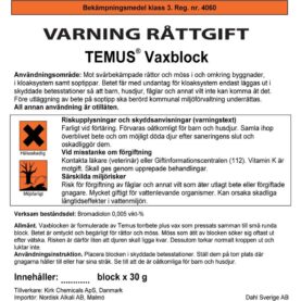 KLISTERMÄRKE VARNING RÅTTGIFT 10X7CM