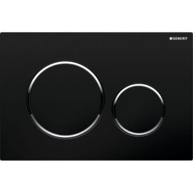 SPOLPLATTA SIGMA 20 SVART/BLANKFÖRKROMAD GEBERIT