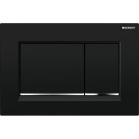 SPOLPLATTA SIGMA 30 DUBBEL SVART/BLANKFÖRKROMAD GEBERIT