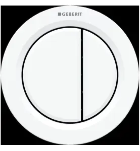 SPOLKNAPP OMEGA 01 DUBBEL VIT GEBERIT