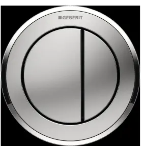 SPOLKNAPP OMEGA 10 DUBBEL BLANKFÖRKROMAD GEBERIT