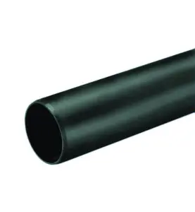 RÖR UTAN MUFF WAFIX PP SVART 90X1000