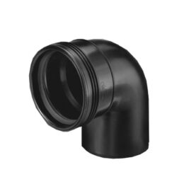 BÖJ 90 MM X 88,5° MUFF X SLÄTÄNDA SVART WAFIX