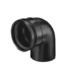BÖJ 90 MM X 88,5° MUFF X SLÄTÄNDA SVART WAFIX