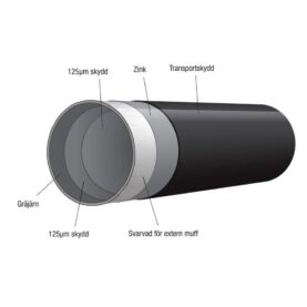 ÖVERGÅNGSRÖR DN100 L 300 MM MA-SYSTEM
