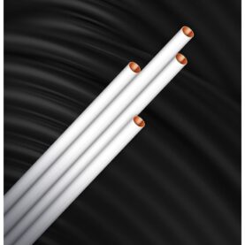 KOPPARRÖR 12X1 MM 3 METER HALVHÅRDA VITLACKERADE ALTECH