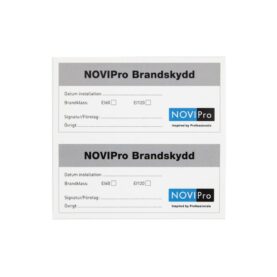 ETIKETT BRANDSKYDD NOVIPRO
