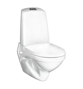 VÄGGHÄNGD WC 1522 HYGIENIC FLUSH 2/4L MED CISTERN HÅRDSITS SC/QR GBG