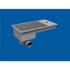 GOLVBRUNN FURO 325 110 MM 600X400 MM (LXB) SIDOUTLOPP KLÄMRAM FÖR PLASTMATTA