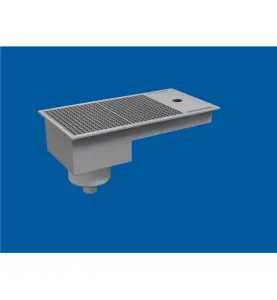 GOLVBRUNN FURO 325 75 MM 600X400 MM (LXB) BOTTENUTLOPP VIDHÄFTNINGSFLÄNS FÖR MASSA