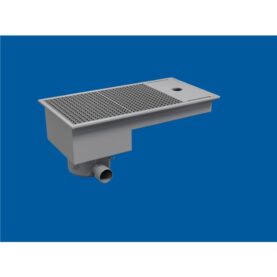 GOLVBRUNN FURO 325 75 MM 600X400 MM (LXB) SIDOUTLOPP KLÄMRAM FÖR PLASTMATTA