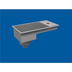 GOLVBRUNN FURO 325 110 MM 600X400 MM (LXB) BOTTENUTLOPP KLÄMRAM FÖR PLASTMATTA