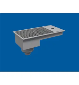GOLVBRUNN FURO 325 110 MM 600X400 MM (LXB) BOTTENUTLOPP KLÄMRAM FÖR PLASTMATTA