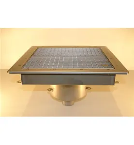 GOLVBRUNN FURO 113 75 MM 300X300 MM (LXB) BOTTENUTLOPP KLÄMRAM FÖR PLASTMATTA