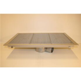 GOLVBRUNN FURO 113, 150 MM DJUP ÖVERDEL 110 MM 900X600 MM (LXB) SIDOUTLOPP KLÄMRAM FÖR PLASTMATTA