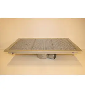 GOLVBRUNN FURO 113, 150 MM DJUP ÖVERDEL 110 MM 900X600 MM (LXB) SIDOUTLOPP KLÄMRAM FÖR PLASTMATTA