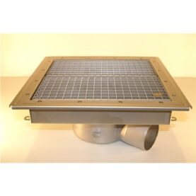 GOLVBRUNN FURO 113 110 MM 300X300 MM (LXB) SIDOUTLOPP KLÄMRAM FÖR PLASTMATTA