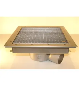GOLVBRUNN FURO 113 110 MM 300X300 MM (LXB) SIDOUTLOPP KLÄMRAM FÖR PLASTMATTA