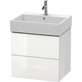 UNDERSKÅP L-CUBE FÖR 7503087 2 LÅDOR VIT HÖGBLANK DURAVIT