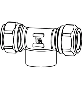 T-KOPPLING 12XR15 FPL 308 FÖRKROMAD IMI