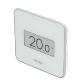 TERMOSTAT 80X80 MM (BXH) MED DISPLAY, RH-GIVARE VIT SMATRIX BASE UPONOR