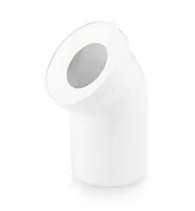WC-ANSLUTNINGSBÖJ 110 MM X 22° L=165 MM MED LÄPPTÄTNING VIT RAL 9003 RAUPIANO
